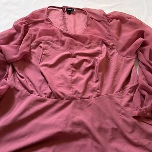 Torrid Sweetheart Mesh top in soft pink